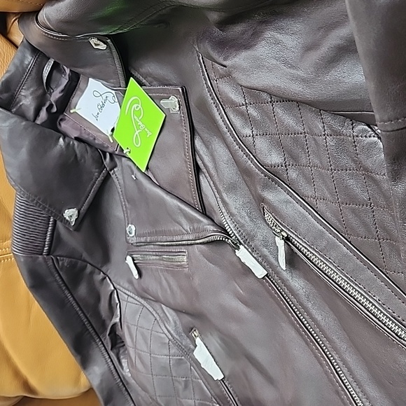Leather biker jacket - Picture 3 of 15